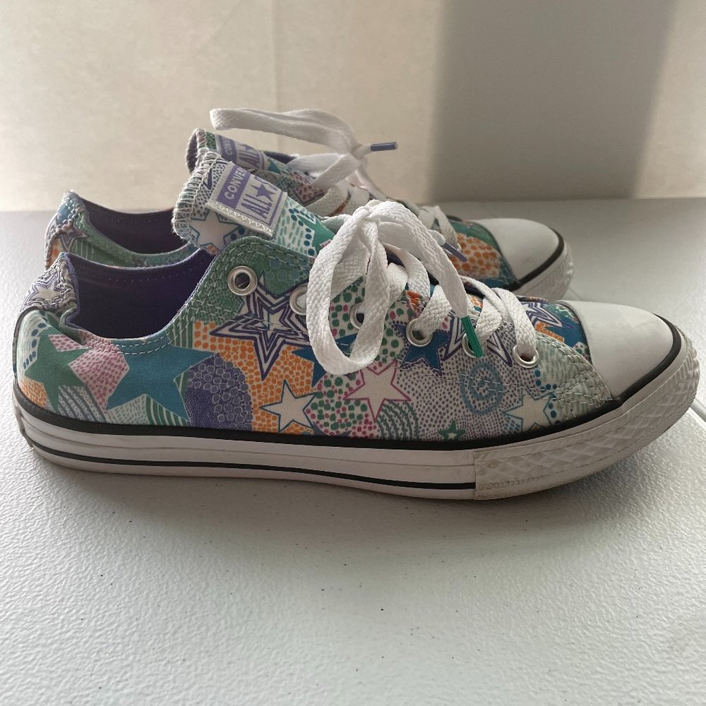 Converse Chuck Taylor All Star Canvas Sneakers Junior Size 5 Star Pattern